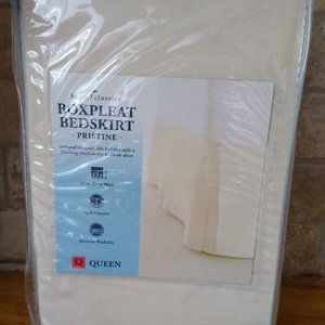 Queen Size Beige Box Pleat Bedskirt New in Package